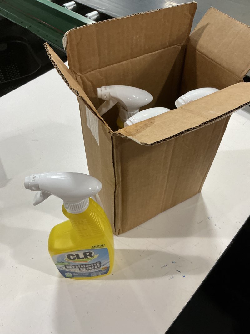 Condition photo showing New/Like New for clr brilliant bath foaming bathroom cleaner spray - dissolves calcium, lime, and soap scum - fresh scent, 26 ounce bottle (pack of 4) 26 fl oz (pack of 4) cleaner