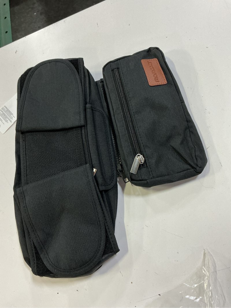 Condition photo showing Good Condition for momcozy universal stroller organizer with insulated cup holder detachable phone bag & shoulder strap, fits for stroller like uppababy, baby jogger, britax, bob, umbrella and pet stroller black