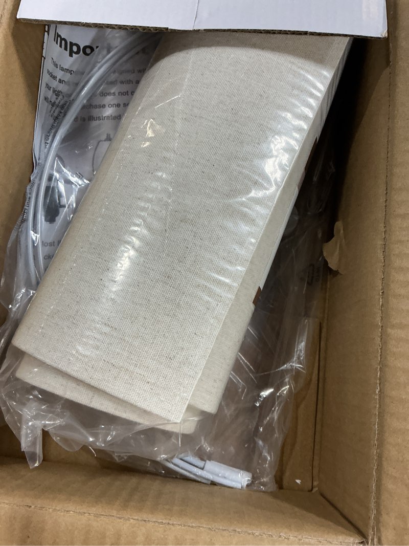 Condition photo showing New/Like New for GO&SO Beige Medium Drum Lamp Shade for Table Lamps Floor Lamps- 13 "Top x 13" Bottom x 10 "High(Spider) Oatmeal Linen Shade Replacement Lampshade Barrel Lampshade Fabric -Rustic -1 Pack Easy Assembly 13*13*10IN-1PC Beige