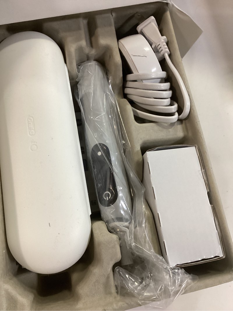 Condition photo showing Good Condition for Oral-B iO Series 6 Rechargeable Electric Toothbrush with Visible Pressure Sensor to Protect Gums, 2 Minute Timer, 5 Cleaning Settings, 1 Replacement Toothbrush Head, and Travel Case, Grey Opal Grayopal 1 Count (Pack of 1)