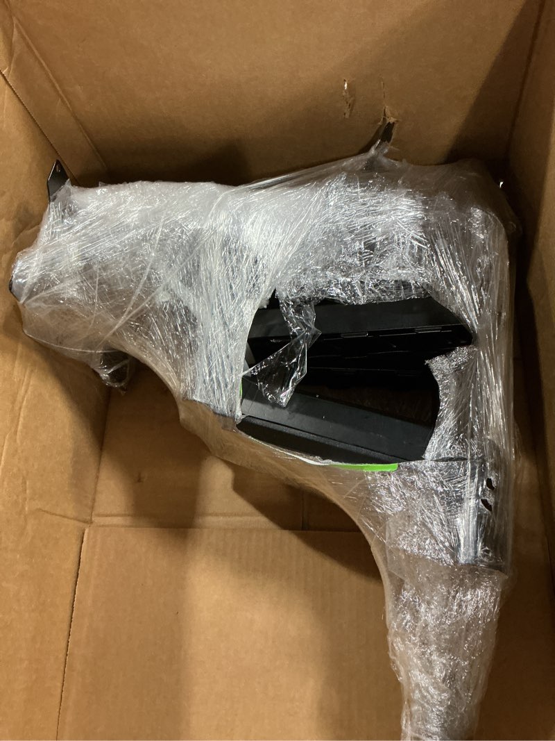 Condition photo showing As Is for huanuo triple monitor mount for 13-27 inch computer screens, gaming 3 monitor desk mount with arm holds 19.8lbs, triple monitors stand with tilt, swivel, rotation, vesa 75x75, 100x100mm