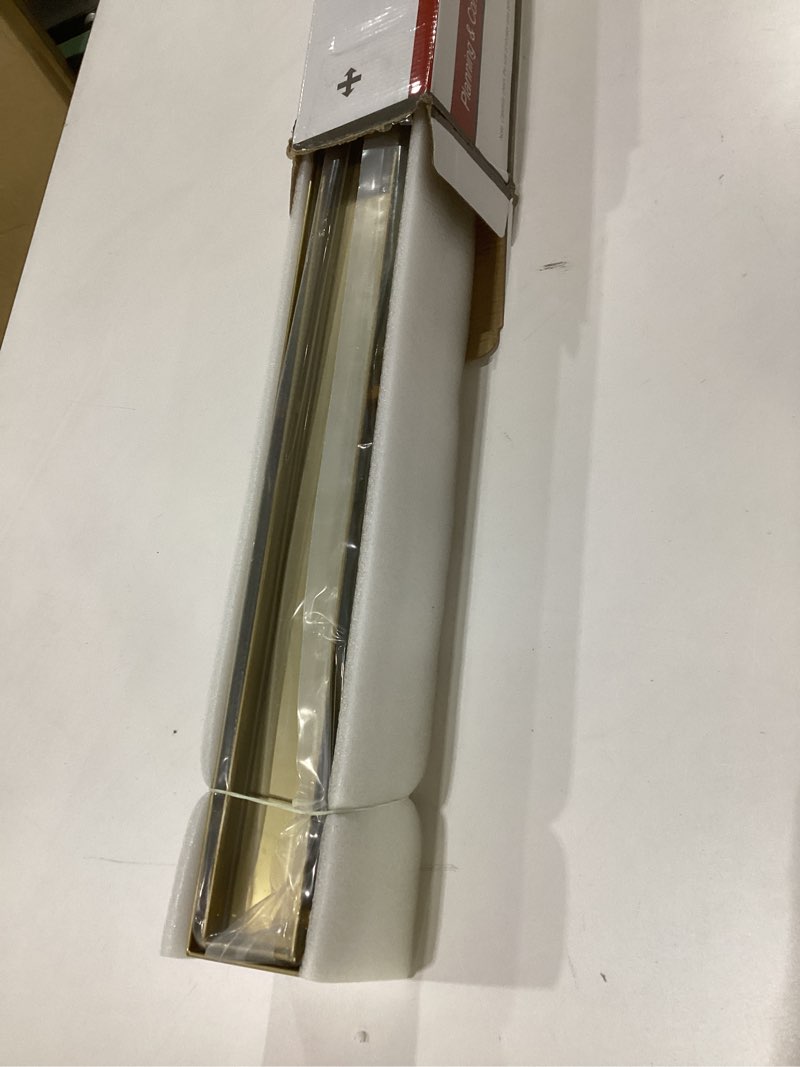 Condition photo showing Good Condition for neodrain 32-inch gold linear shower drain, 2-in-1 flat & tile insert cover, stainless steel linear drain, brushed brass rectangle shower floor drain with hair strainer, cupc certified golden 32 in