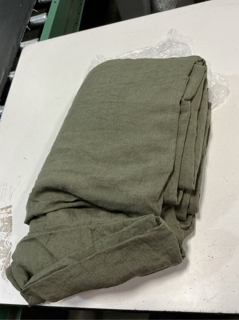 Condition photo showing Good Condition for quince european linen duvet cover dutyolive full/queen 