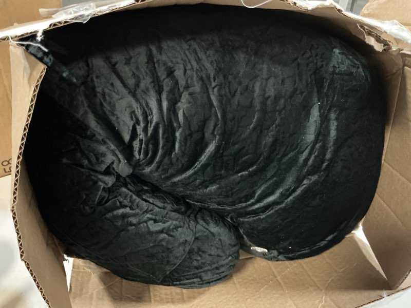 Condition photo showing As Is for reading pillow for sitting in bed adult with detachable neck roll & big backrest pillow for bed sitting up with arms side pocket shredded foam large back chair pillow with washable cover black