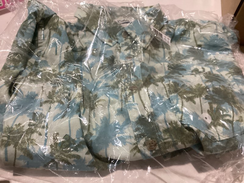 eddie bauer men's short sleeve baja shirt - print