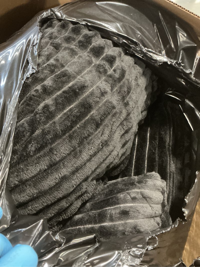 Condition photo showing As Is for Headboard Pillow for Perfect Reading and Relaxation - Black Wedge Backrest Pillow for Bed,Daybed,and Lounging - Supportive and Stylish Long Pillow for Sitting and Sleeping Queen (59x8x20 Inches) Black Queen (59x8x20 Inches)