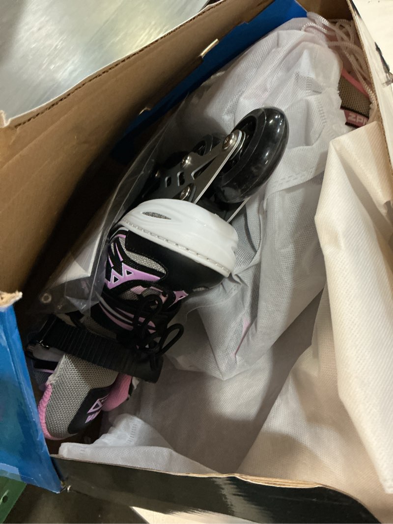 Condition photo showing Good Condition for 2pm sports cytia pink girls adjustable illuminating inline skates with light up wheels, fun flashing beginner roller skates for kids medium - big kid (13c-3 us) pink