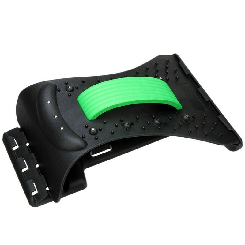 YouLoveIt 3-level Back Stretching Device Back Massager Multi-Level Back Massager Lumbar, Pain Relief for Bed & Chair & Car, Lower and Upper Back Stretcher Support