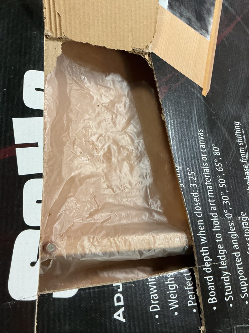 Condition photo showing Good Condition for soho urban artist extra large 19.75" x 29.5" adjustable portable drawing board stand easel, 5 positions, natural beechwood finish adb-001