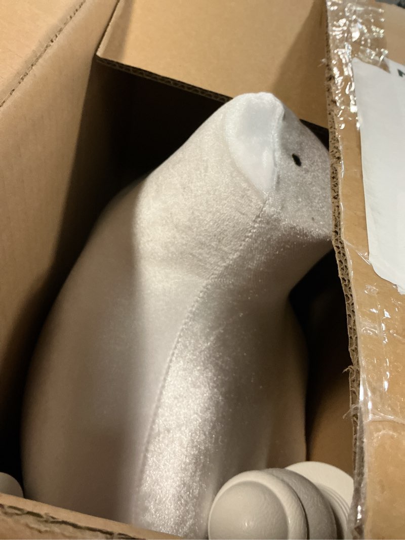 Condition photo showing New/Like New for mannequin dress form female dress model torso display mannequin body 50-63 inch height adjustable tripod stand (white, 50-63 inches) white 50-63 inches