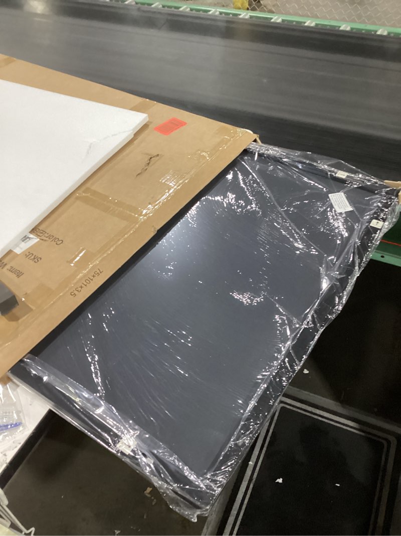 Condition photo showing As Is for Black Bathroom Mirror for Wall, 30x40 Inch Rectangle Mirrors with Metal Frame, Modern Vanity Wall Mirror Decor for Entryway Hangs, Bathroom, Living Room Horizontal or Vertical