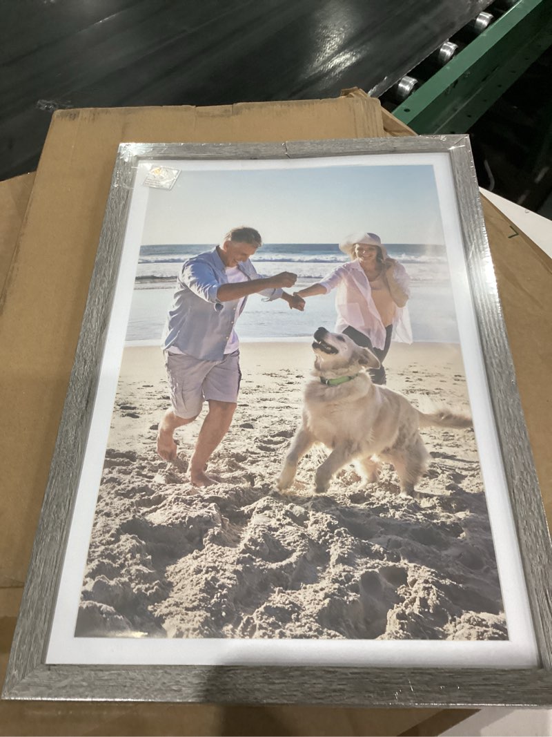 decoruhome 12x18 picture frame, display pictures 11x17 with mat or 12x18 without mat, wall mounting photo frame, grey, 1 pack grey 12x18