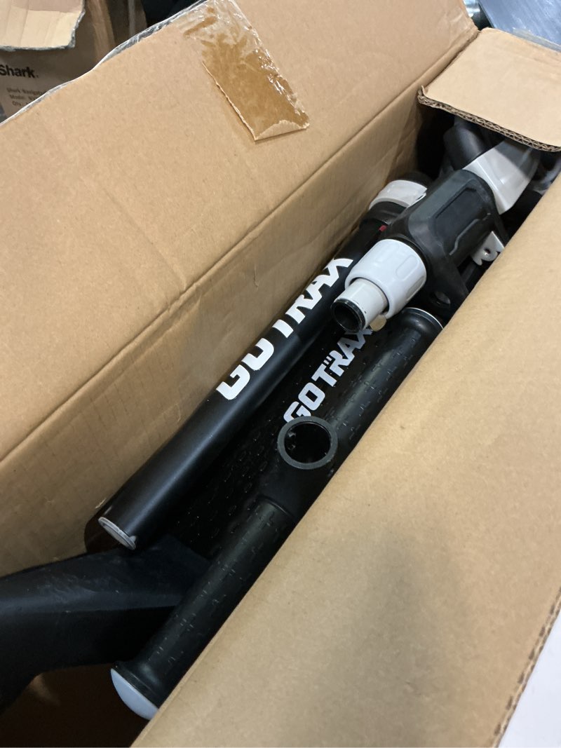 Condition photo showing As Is for gotrax k03 kick scooter for kids, 5" led lighted wheels and adjustable handlebars, lightweight design and anti-slip deck, max load 110 lbs, kids scooter for boys & girls ages 3+, black new black