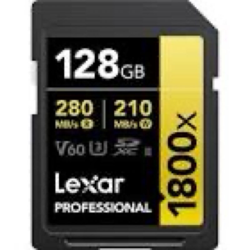 Lexar Gold Series Professional 1800x 128GB UHS-II SDXC Memory Card, 2-Pack