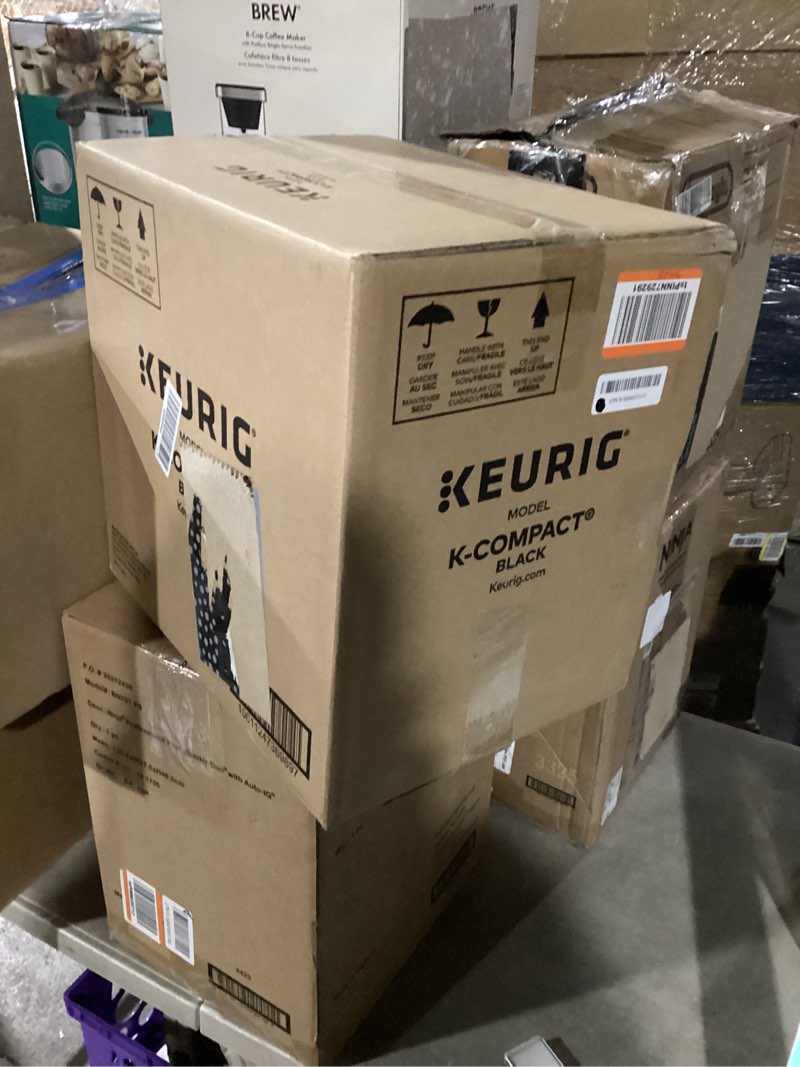 Condition photo showing New/Like New for keurig k-compact single-serve k-cup pod coffee maker, with 3 brew sizes, smart start feature, 36oz removable reservoir, black