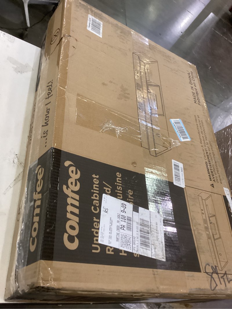 Condition photo showing New/Like New for Comfee CVU30W2AST Range Hood 30 Inch Ducted Ductless Vent Hood Durable Stainless Steel Kitchen Hood for Under Cabinet with 2 Reusable Filter, 200 CFM, 2 Speed Exhaust Fan Silver 30 inch 2 Speed Exhaust Fan Stainless Steel