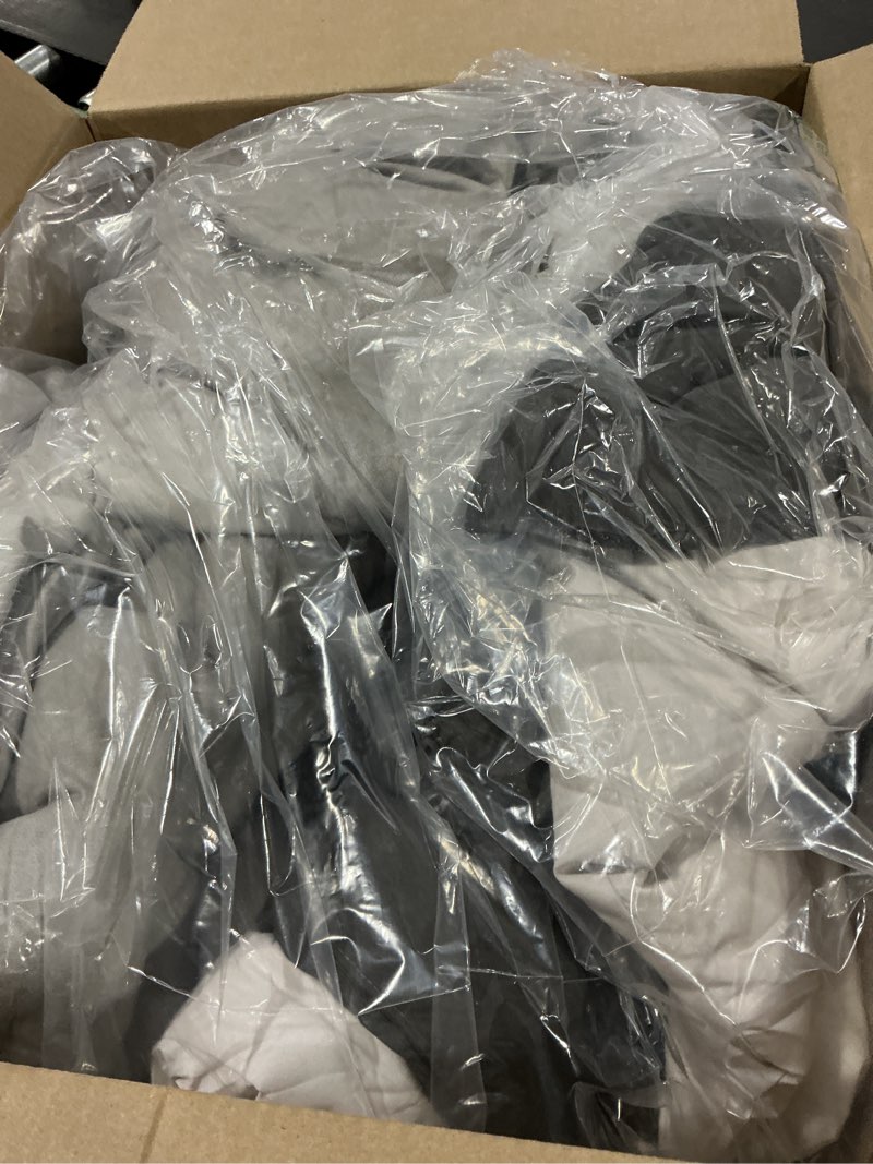 Condition photo showing Good Condition for grey comforter set queen size 7 pieces ombre effects gradient black and grey bedding bed in a bag - all season lightweight microfiber bedding sets with comforter for women men teens (90" x90") queen grey