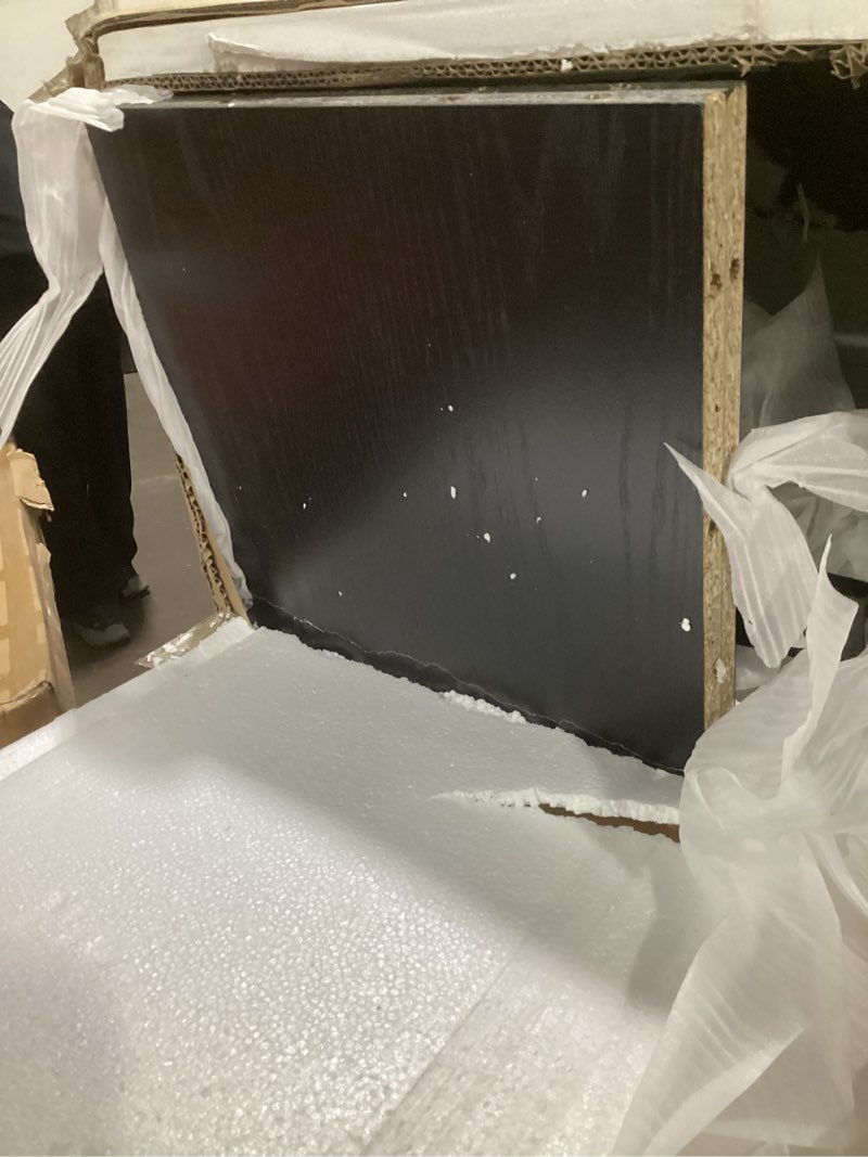 Condition photo showing New/Like New for Sunny Heart 71" Tall Arched Cabinets Bookcase with Storage Mid-Century Modern 5-Tier Bookshelf with Doors Adjustable Shelves Farmhouse Kitchen Pantry Buffet Cabinet Book Shelf for Any Room Black Black-a