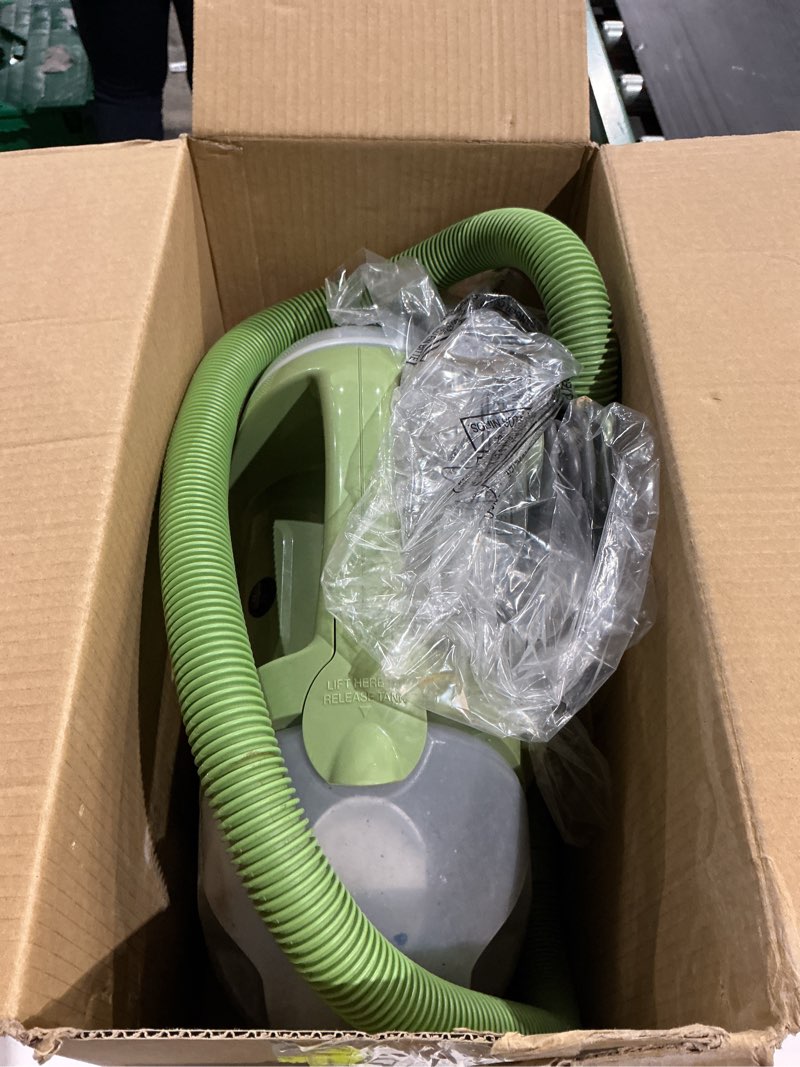 Condition photo showing As Is for bissell little green multi-purpose portable carpet and upholstery cleaner, car and auto detailer, with exclusive specialty tools, green, 1400b