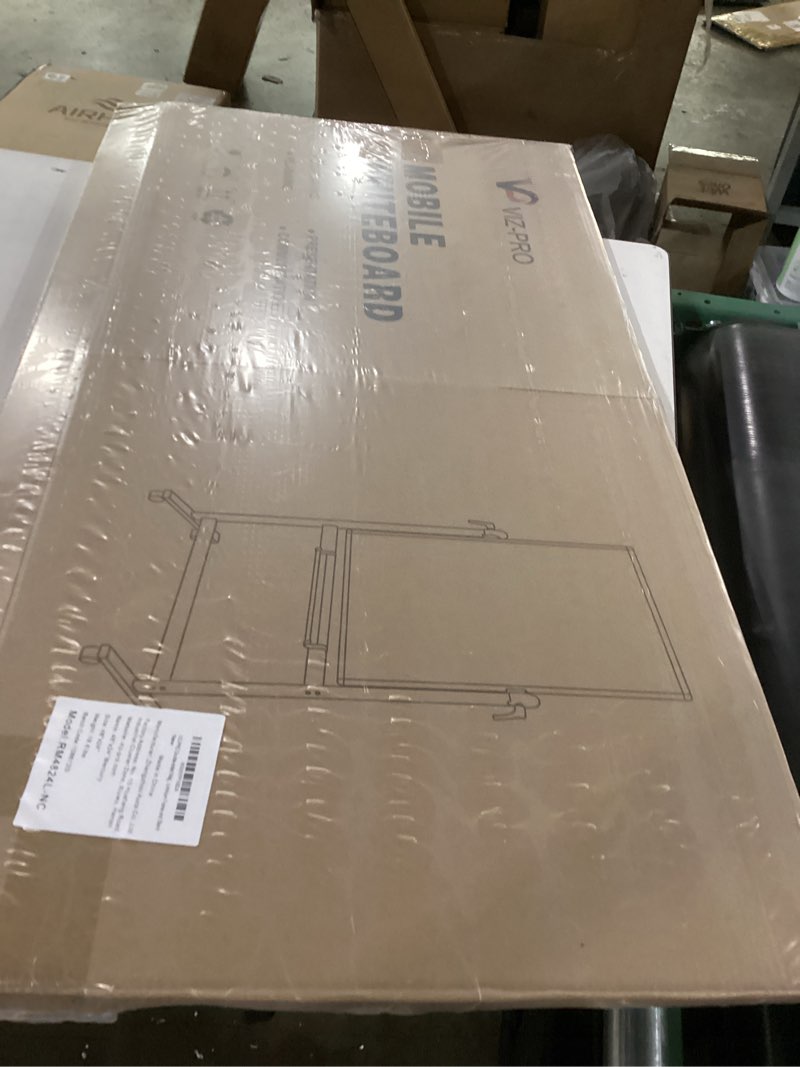 Condition photo showing New/Like New for VIZ-PRO Double-sided Magnetic Mobile Whiteboard,48 x 24 Inches, Portrait Orientation,Aluminium Frame and Stand