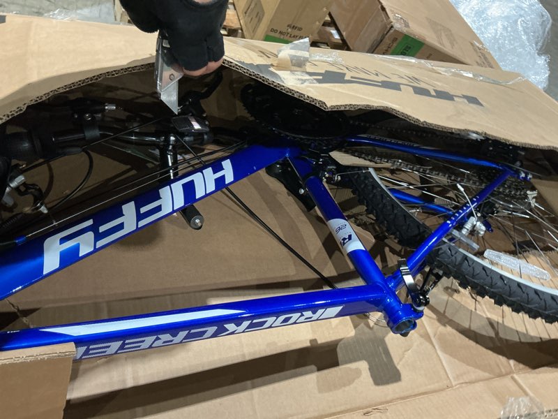 Condition photo showing As Is for huffy 26-inch rock creek men's mountain bike, blue