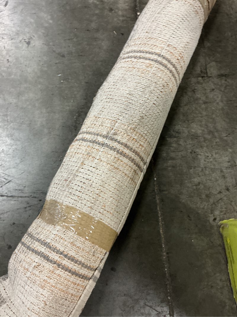 Condition photo showing As Is for loloi chris loves julia judy collection jud-02 natural/stone 8'-6" x 11'-6" area rug natural / stone 8'6" x 11'6" (rectangular)
