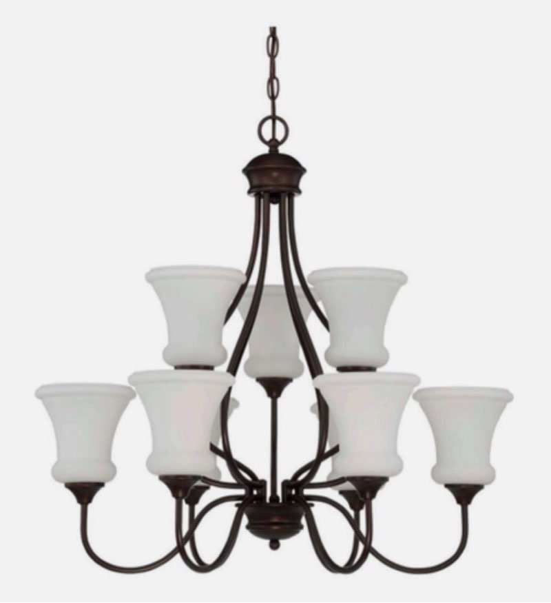 Luminance F23009-64 9-Light 60W MB Valare Two-Tier Chandelier