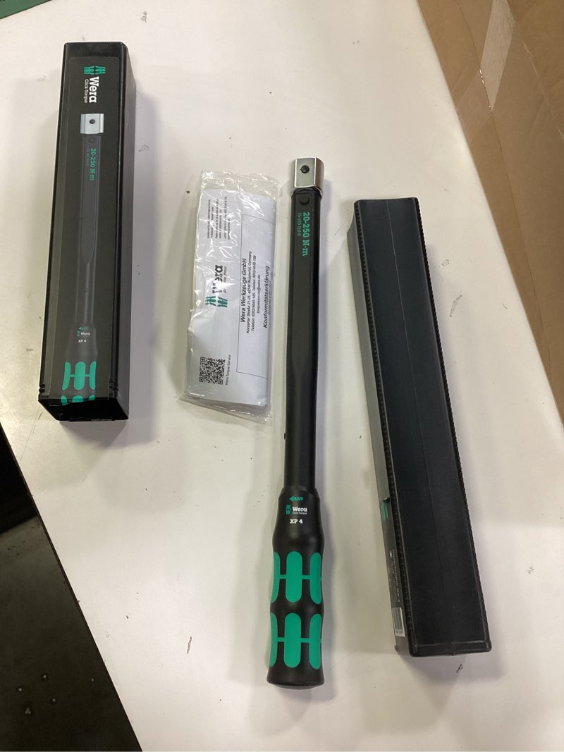Condition photo showing Good Condition for wera 05075673001 click-torque xp 4 pre-set adjustable torque wrench for insert tools, 20-250 nm, 20 nm, 14x18 x 20.0 nm x 20-250 nm