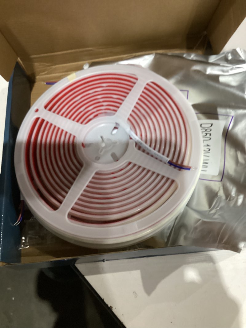 Condition photo showing As Is for cob led strip lights daylight white 6000k,12v 32.8ft ip67 waterproof high cri 95ra+ super bright,flexible boat lights for fishing night outdoor bathroom swimming pool(power supply not included) daylight white 32.8ft