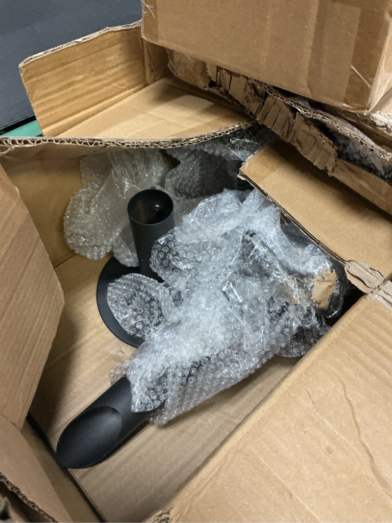 Condition photo showing As Is for excello global products bistro string light poles - 2 pack - extends to 10 feet - universal mounting options included