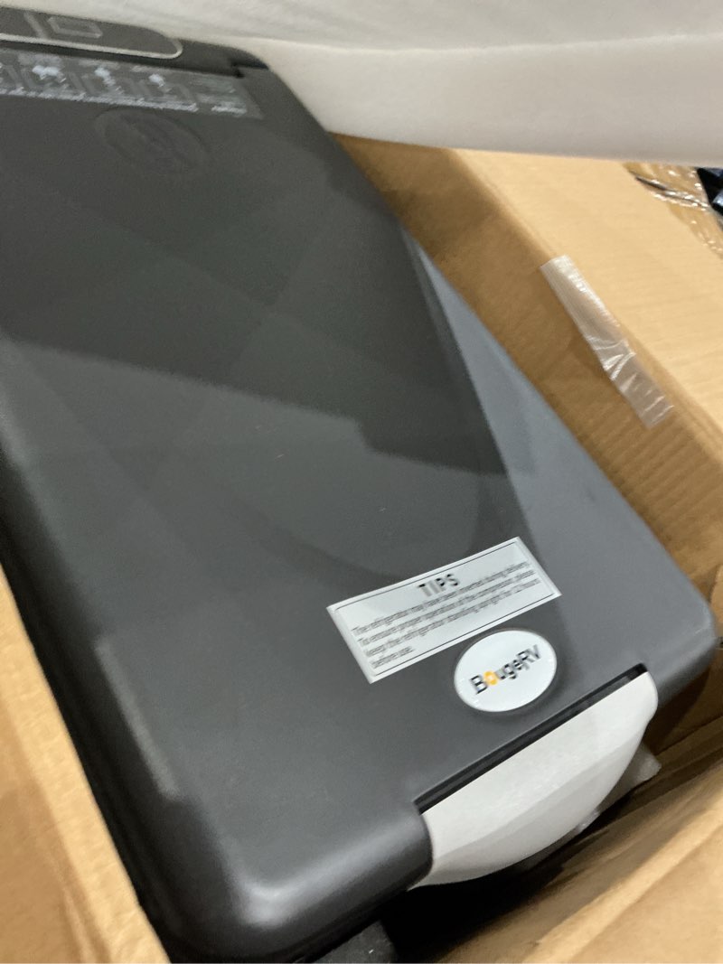 Condition photo showing As Is for bougerv 12v refrigerator 23 quart with cover, -8?~50? portable freezer | no ice needed, use as fridge or freezer, fast 15-min cool to 32°f, 12/24v dc, 110v ac, electric cooler for camping, road trip