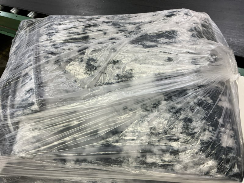Condition photo showing Good Condition for washable area rugs 8'x10' non-slip modern abstract soft for living room entryway bedroom nursery, print pattern, black navy blue gray black/navy blue/gray 8' x 10' (rectangular)