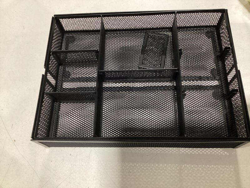 Marbrasse Expandable Desk Drawer Organizer, Mesh Drawer Organizer Tray with 10 Adjustable Compartmen