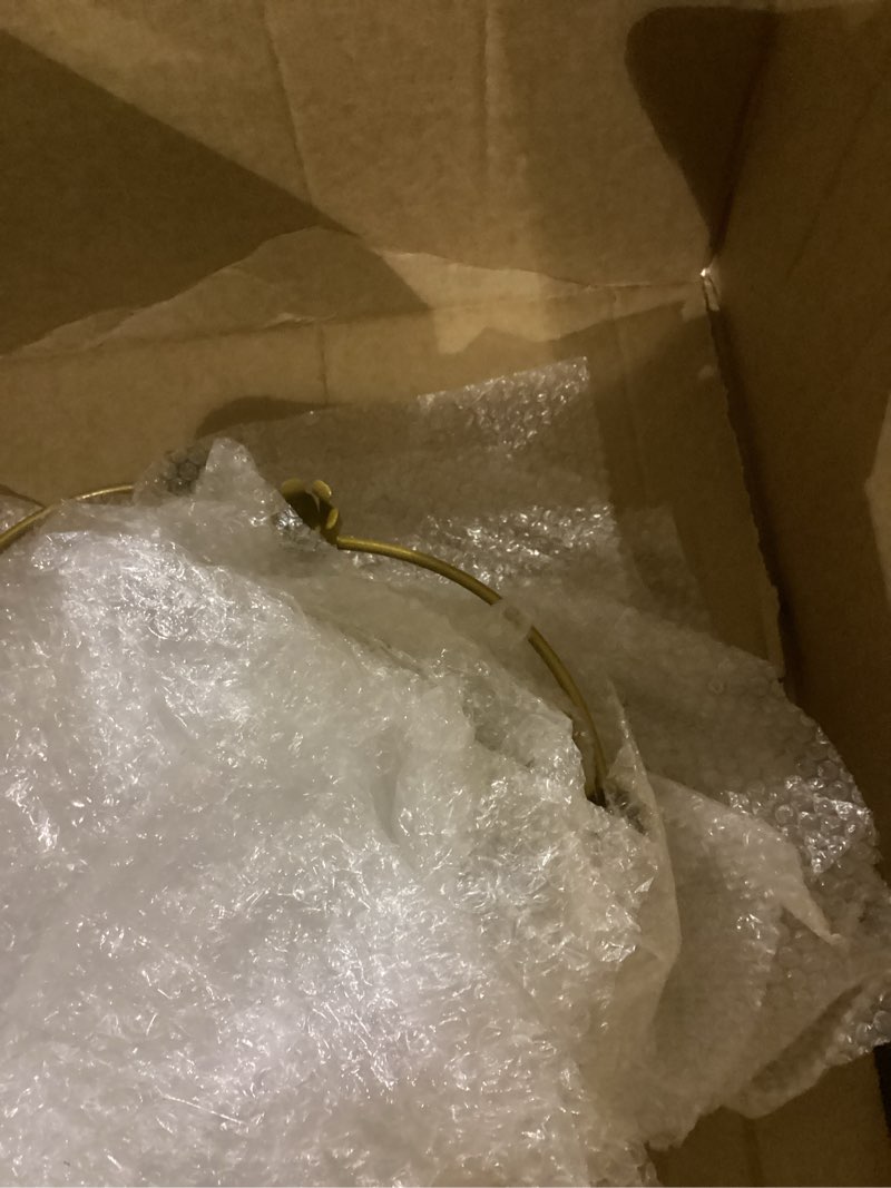 Condition photo showing New/Like New for Thyle 12 Pcs Metal Christmas Advent Wreath Rings Bulk Gold Advent Wreath Candle Holder Xmas DIY Taper Candle Rings Table Candelabra Holder for Church Supply Home Table Centerpiece Festival Decoration