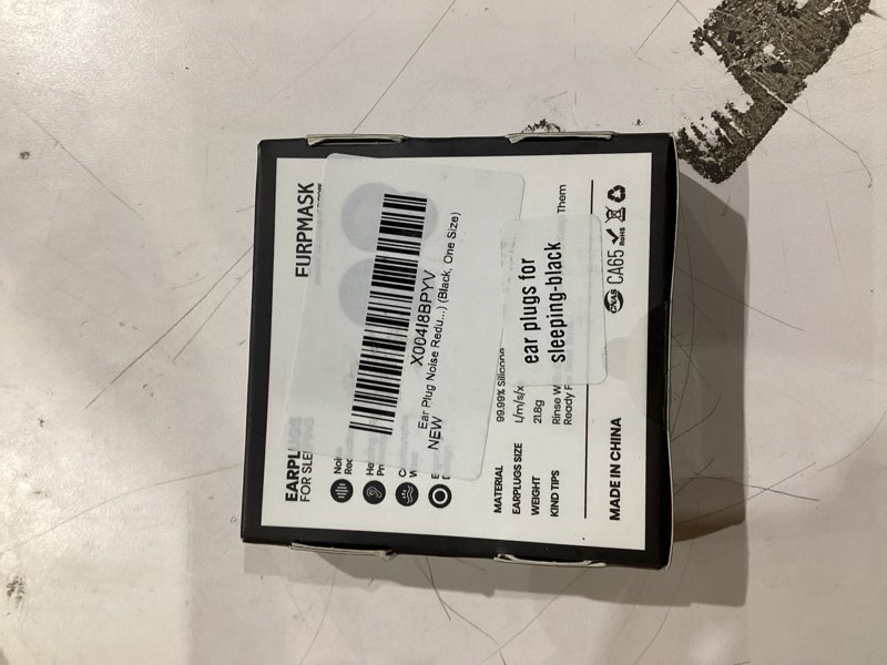 Condition photo showing New/Like New for Ear Plugs for Sleeping Noise Cancelling, Reusable Silicone Ear Plugs for Noise Reduction with 8 Ear Tips, Earplugs for Sleep, Concerts, Travel, Snoring (Black, One Size) Black 1 pair (Pack of 1)