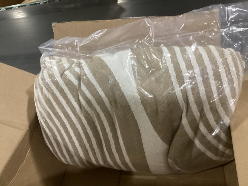 Condition photo showing As Is for boho couch cover sofa covers washable, chenille couch covers for 3 cushion couch sofa pet friendly, bohemian sofa slipcovers for sectional sofa, loveseat, 2 3 4 seater (91" x 150", khaki) 91" x 150" first-khaki