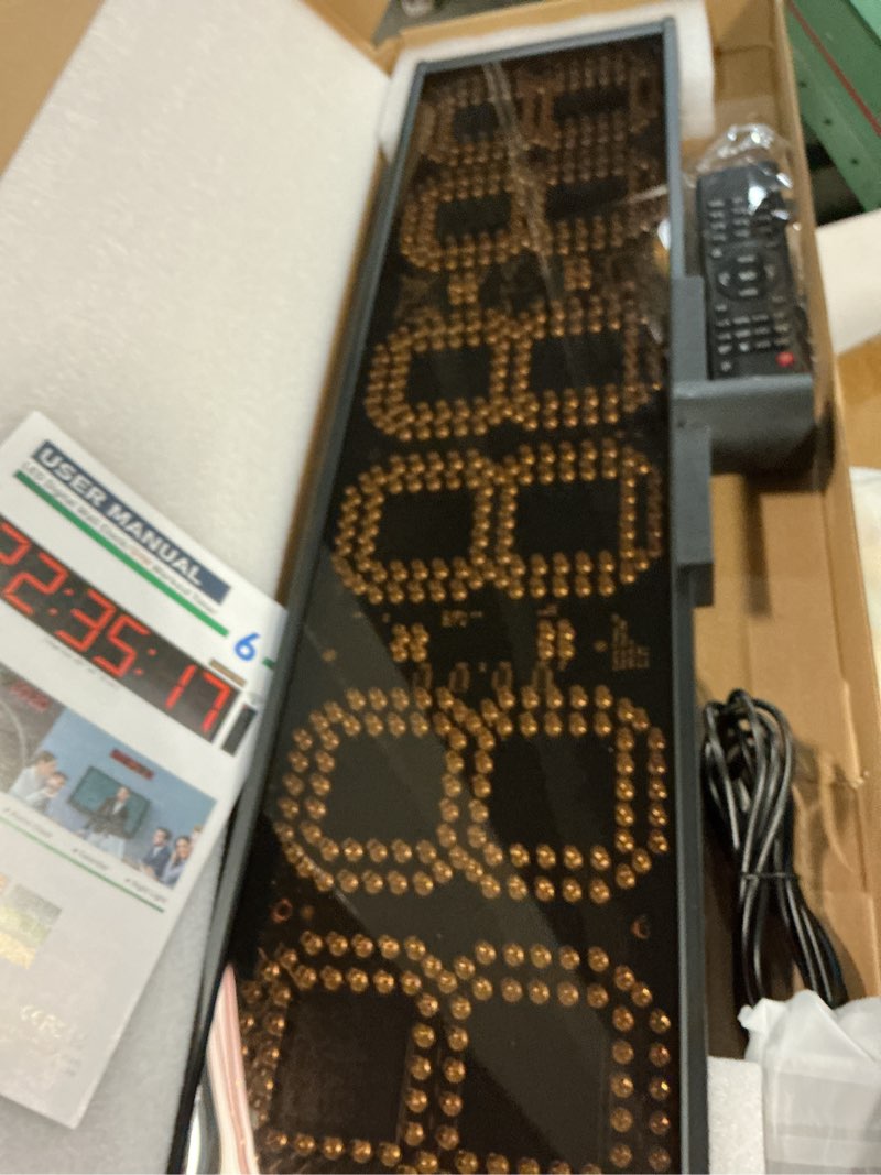 Condition photo showing New/Like New for Tripod 5.6'' Race Clock, Race Timer, Digital Countdown Clock, with Gym Interval Workout Timers, Stopwatch, for Outdoor Race Events (Red)