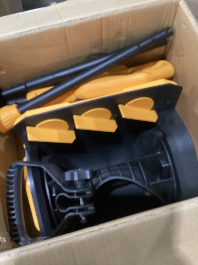 Condition photo showing As Is for Cordless Snow Shovels Compatible with DeWalt 20V Battery, 12" Electric Snow Blower for Driveway Max 26FT Throw Distance, 6" Clear Depth with Front Handle & Telescoping Pole for Deck, Patio (Tool ONLY)