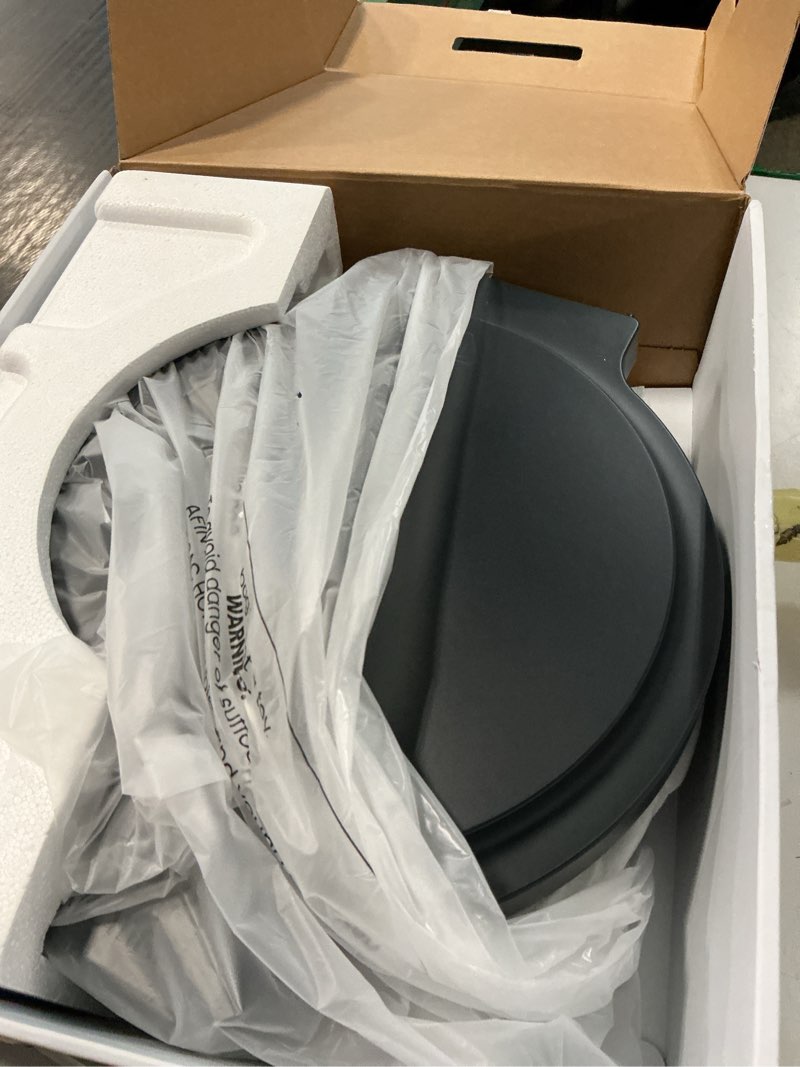 Condition photo showing As Is for chefman everything maker & pizza oven – 1440w countertop electric pizza maker with 12” nonstick cooking plates, plus makes quesadillas, omelettes and more, with indicator lights and vertical storage 13" x 15" x 4" midnight