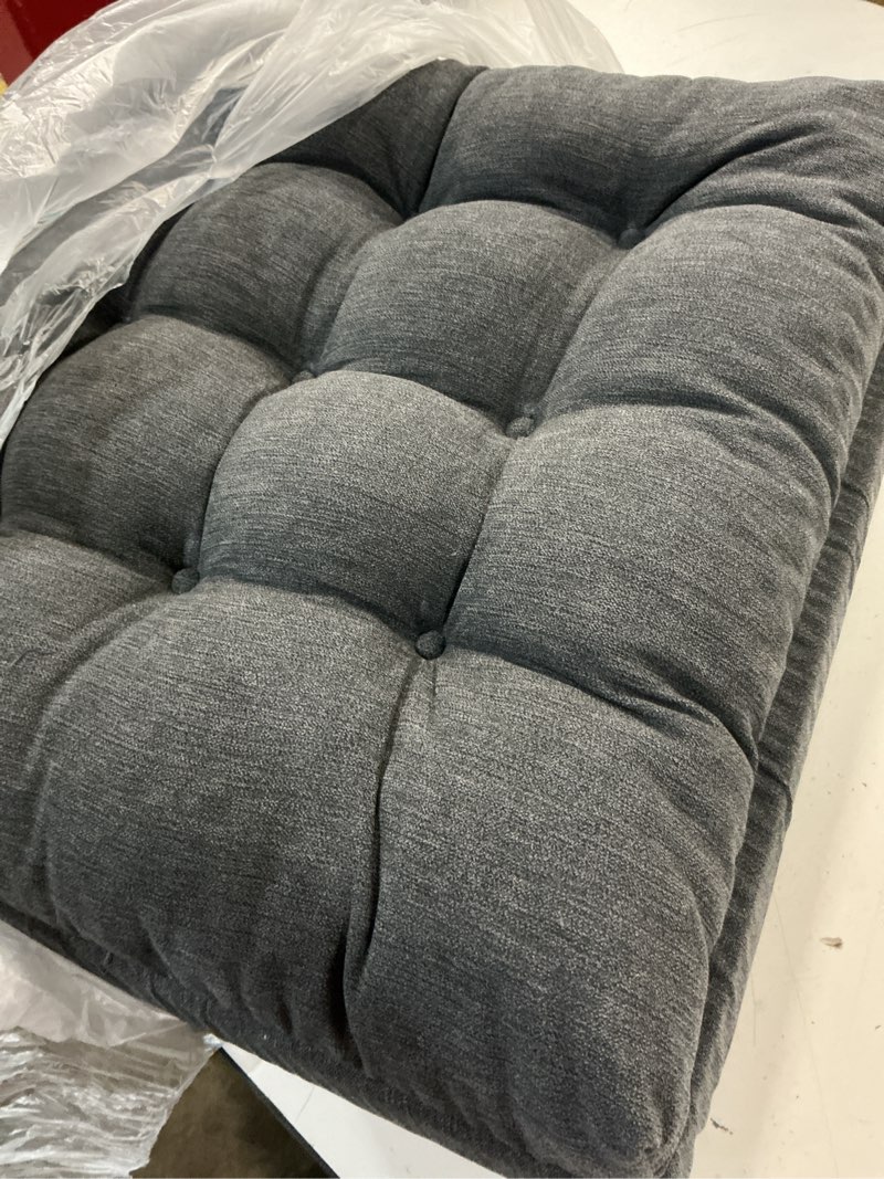 Condition photo showing Good Condition for havargo recliner cushions for elderly, 20x20x4 inch thick chair cushion for shorter users patent design soft tufted dual layer booster seat cushions for seniors recliner risers gray 1p gray 20x20x4