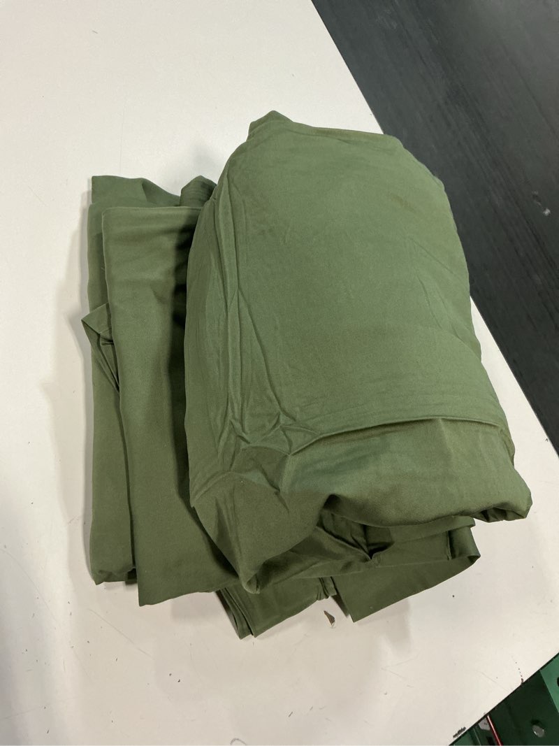 Condition photo showing Good Condition for bamboo sheet set queen color olive 3 pcs 