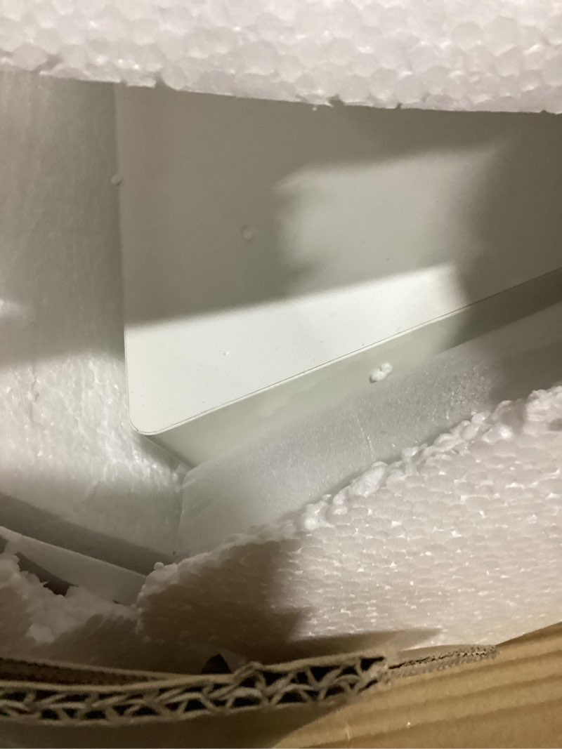 Condition photo showing Good Condition for White 7-Tier Vertical Wall Shelf Unit with USB Rechargeable Led Light (Remote Controlled),Versatile Floating Display Shelves,Lack Style Wall Shelves for Bedroom,Living Room,Office Decor,Vanity White 7 Tier