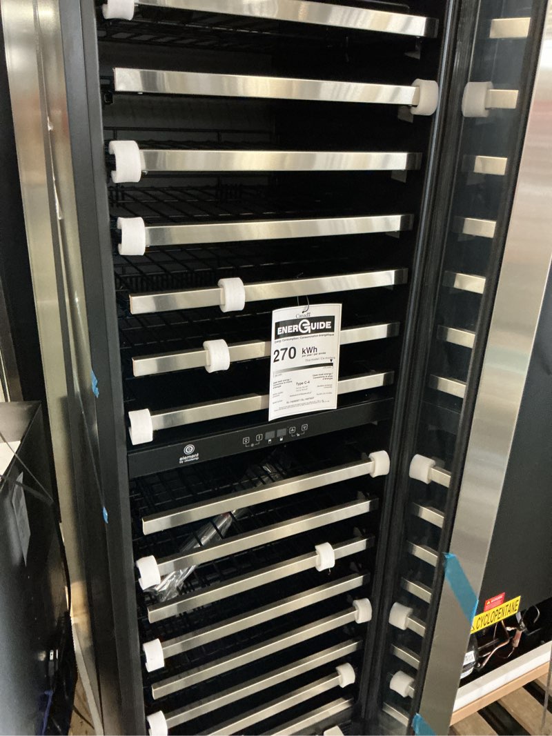 Condition photo showing As Is for 155-Bottle Dual-Zone Wine Cooler