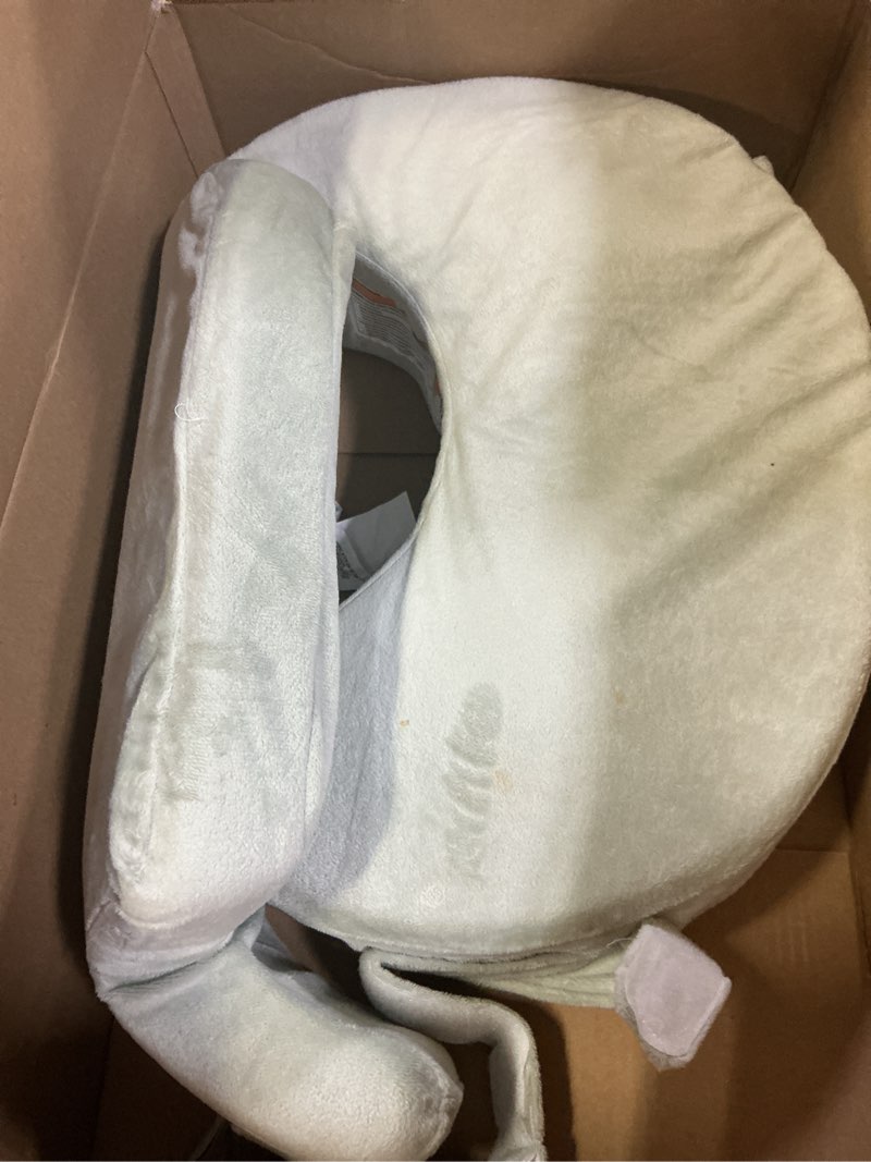 Condition photo showing As Is for my brest friend super deluxe nursing pillow - enhanced comfort & ergonomic breastfeeding pillow for ultimate support for mom & baby - adjustable and with handy side pocket, platinum