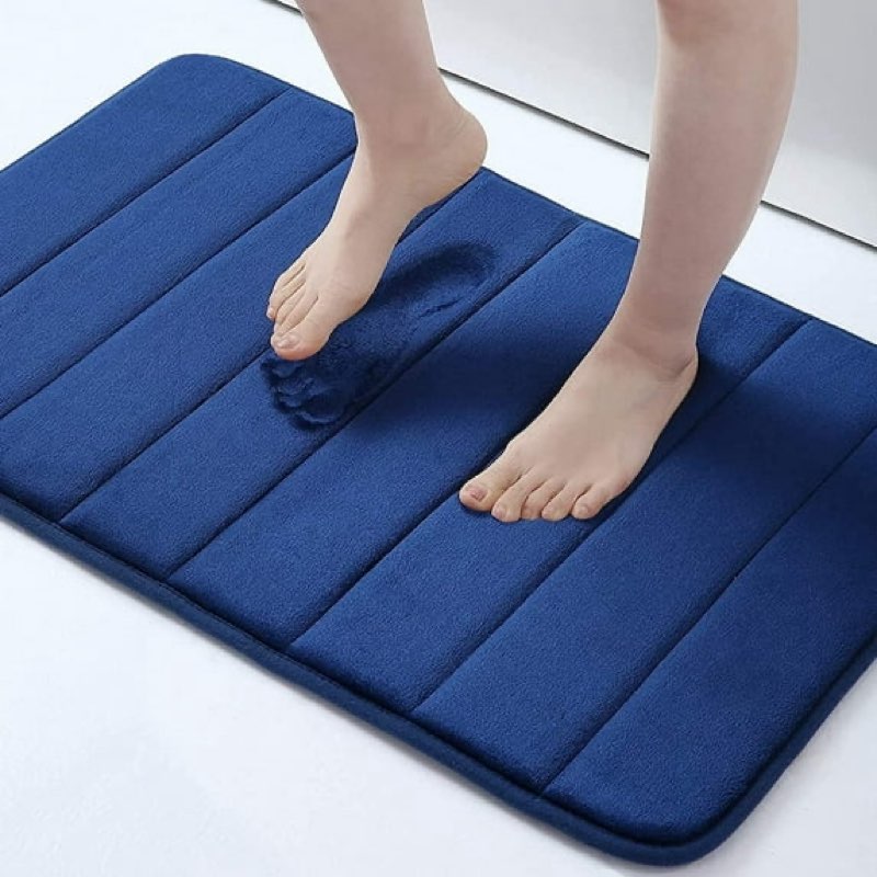 yimobra memory foam bath mat rug 24 x 17\" comfortable soft super lake blue