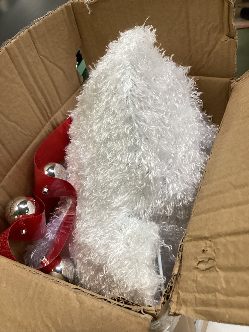 Condition photo showing As Is for Christmas decoration Dog With Lights 