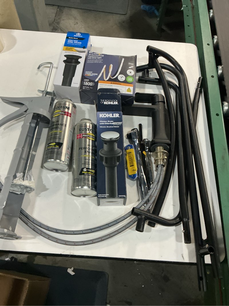 Condition photo showing As Is for assorted small tools, screws, latches, and home repair accessories