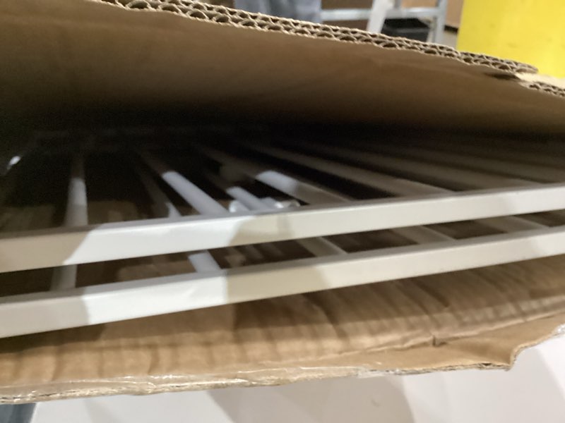 Condition photo showing As Is for Babelio Baby Gate for Stairs, Kitchen & Doorways, 26-43" W 28" H No Bottom Bar| Easy Installation| One-Handed Operation| Auto-Close| Hardware Mount (Drill Needed) Safety Dog/Pet Gate Indoor (White)