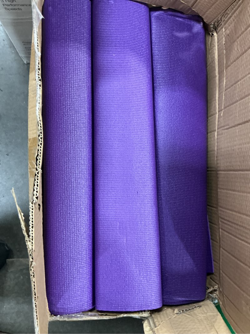 Condition photo showing Good Condition for 24 Pack 3 mm Thick Yoga Mat Bulk, Exercise Workout Non Slip Fitness Pad for Women Gym Home Yoga Pilates, Reliable Sturdy Material and Easy to Clean Purple 16