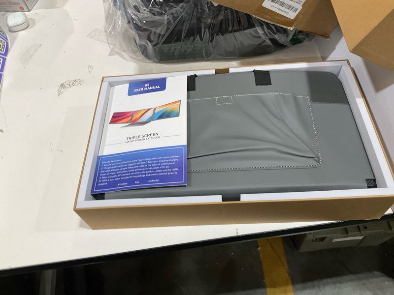 Condition photo showing Good Condition for teamgee 15.6" laptop screen extender with power bank, fhd 1080p ips triple monitor, hdmi/usb/hub plug-play display, fits 13-17" laptops (mac/windows/android), ideal for home office/small business screen 15